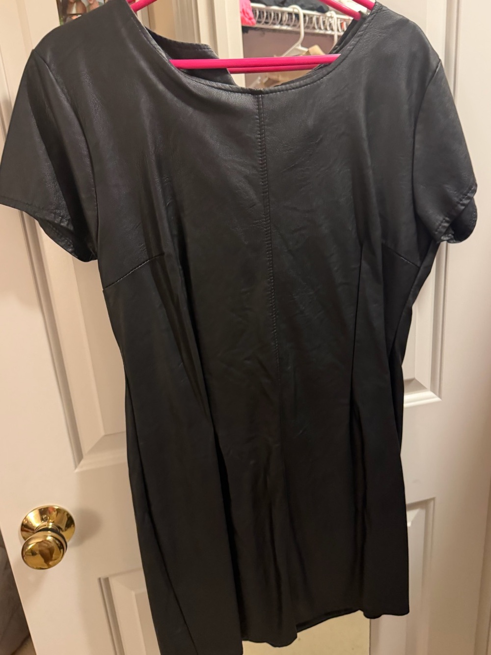 Boohoo Black Faux Leather Mini Dress
